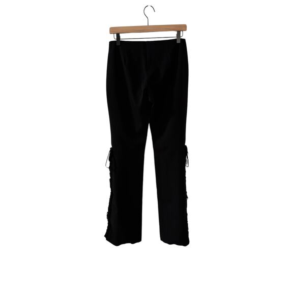 Vintage Forever 21 Women’s Black Pants with Ruffles on the Legs Medium - Picture 3 of 6